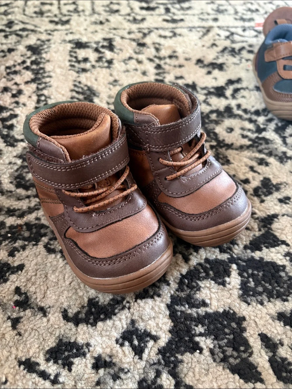 Stride Rite Brown & Dark Brown Toddler High-Top Shoes